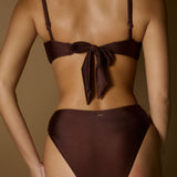 Aira High Waisted Bikini Bottoms - Espresso