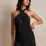 Vela Backless Mini Dress - Black