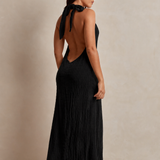 Vela Backless Maxi Dress - Black