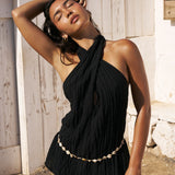 Vela Backless Mini Dress - Black