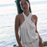 Vela Backless Mini Dress - Coconut