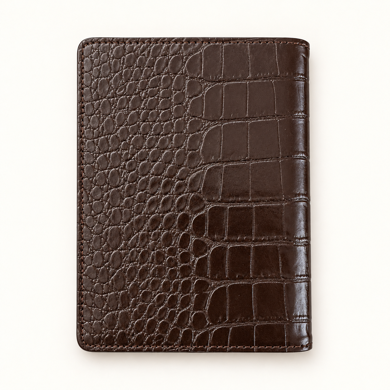 Cala Croc Vegan Leather Passport Holder & Luggage Tag Set in Espresso, view 4