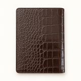 Cala Croc Vegan Leather Passport Holder & Luggage Tag Set in Espresso, view 4