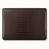 Cala Croc Vegan Leather Laptop Case in Espresso, view 4