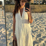 Vela Backless Maxi Dress - Coconut