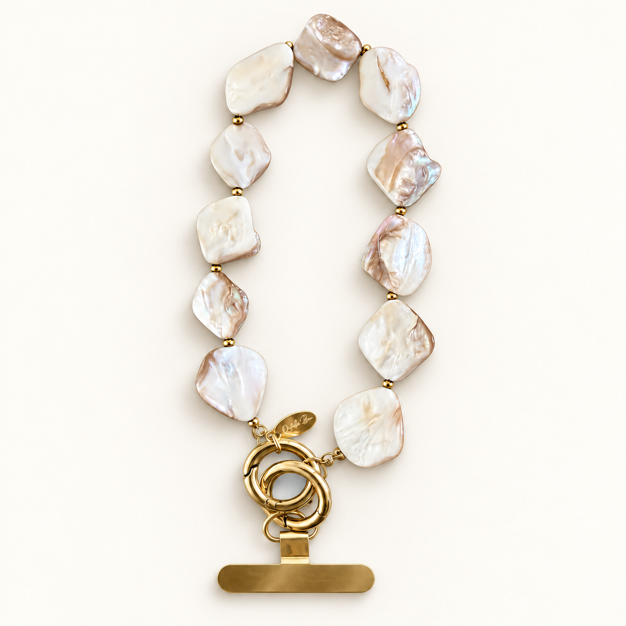 Amore Shell Detail Phone Wrist Chain, view 2