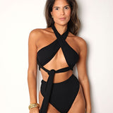 Thalia Multiway Bikini Top - Black Smoke