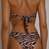 Eva Bandeau Bikini Top - Zebra