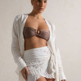 Alera Wrap Detail Mini Skirt - Coconut