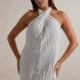 Vela Backless Mini Dress - Coconut