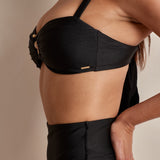 Aira High Waisted Bikini Bottoms - Black