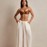 Arla Wide Leg Trouser - Coconut