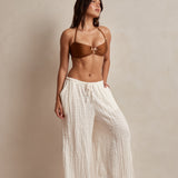 Arla Wide Leg Trouser - Coconut
