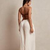 Arla Wide Leg Trouser - Coconut