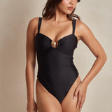 Arora Balconette One Piece - Black