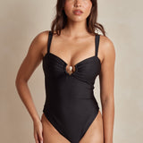 Arora Balconette One Piece - Black