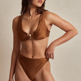 Aira High Waisted Bikini Bottoms - Sienna