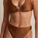 Aira High Waisted Bikini Bottoms - Sienna