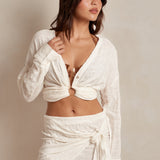 Alera Wrap Detail Mini Skirt - Coconut