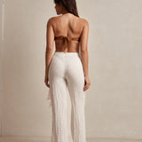 Sora Sash Front Trouser - Coconut