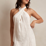 Vela Backless Mini Dress - Coconut
