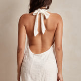 Vela Backless Mini Dress - Coconut
